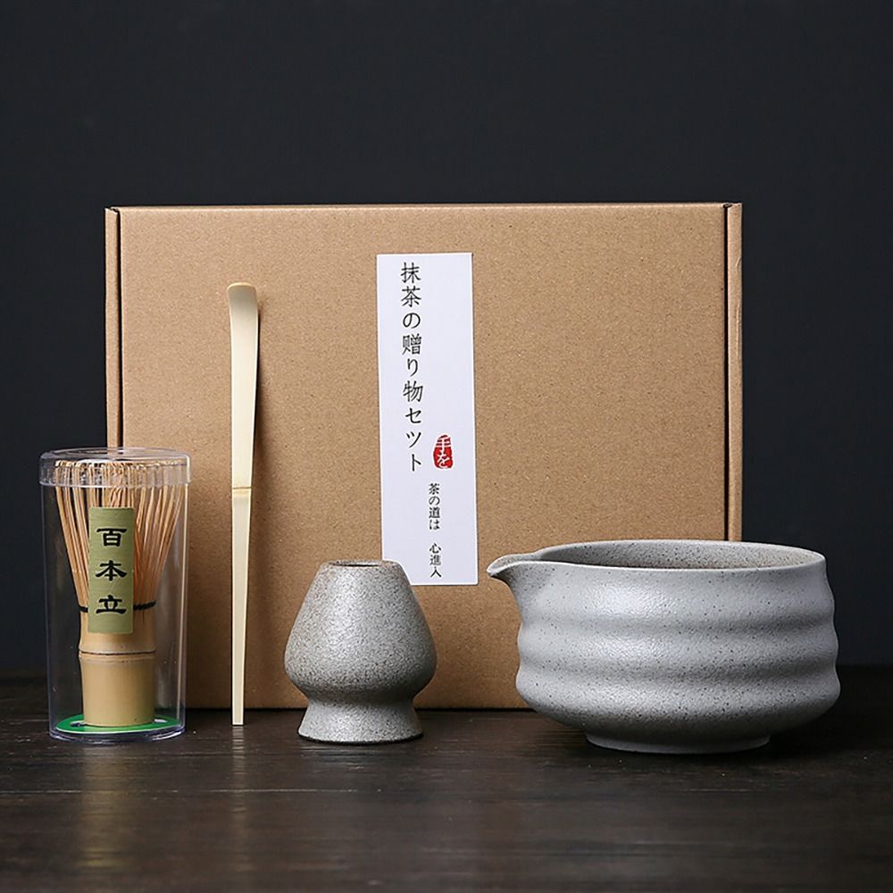4 pezzi nuovo set da tè matcha - Bamboo Whisk Chasen recensione e prezzo